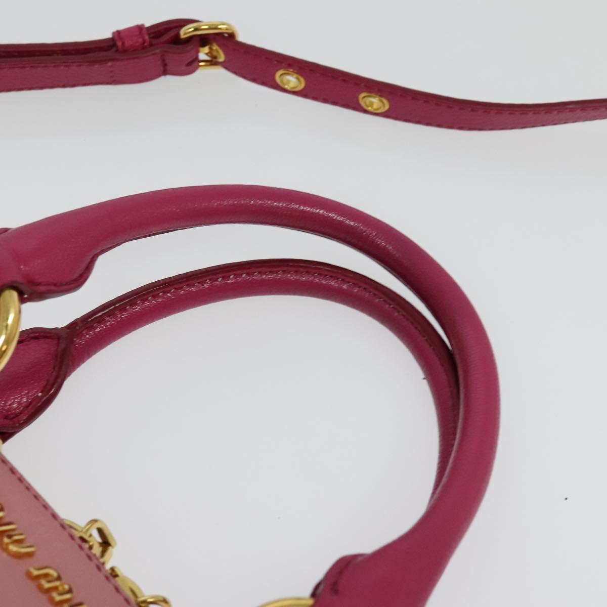 Miu Miu Madras, Pink, Leather, handbag