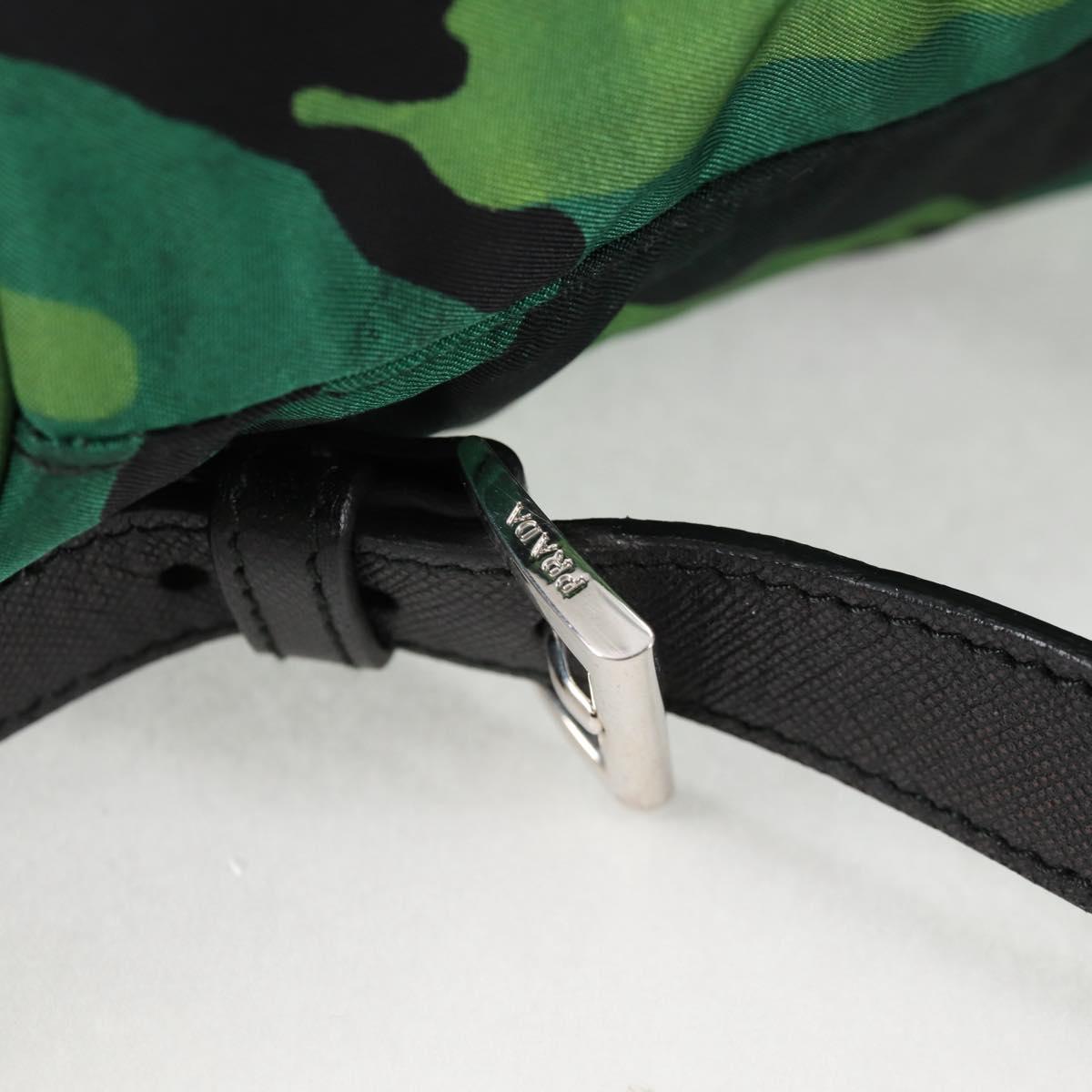 Prada, Green, NYLON, backpack