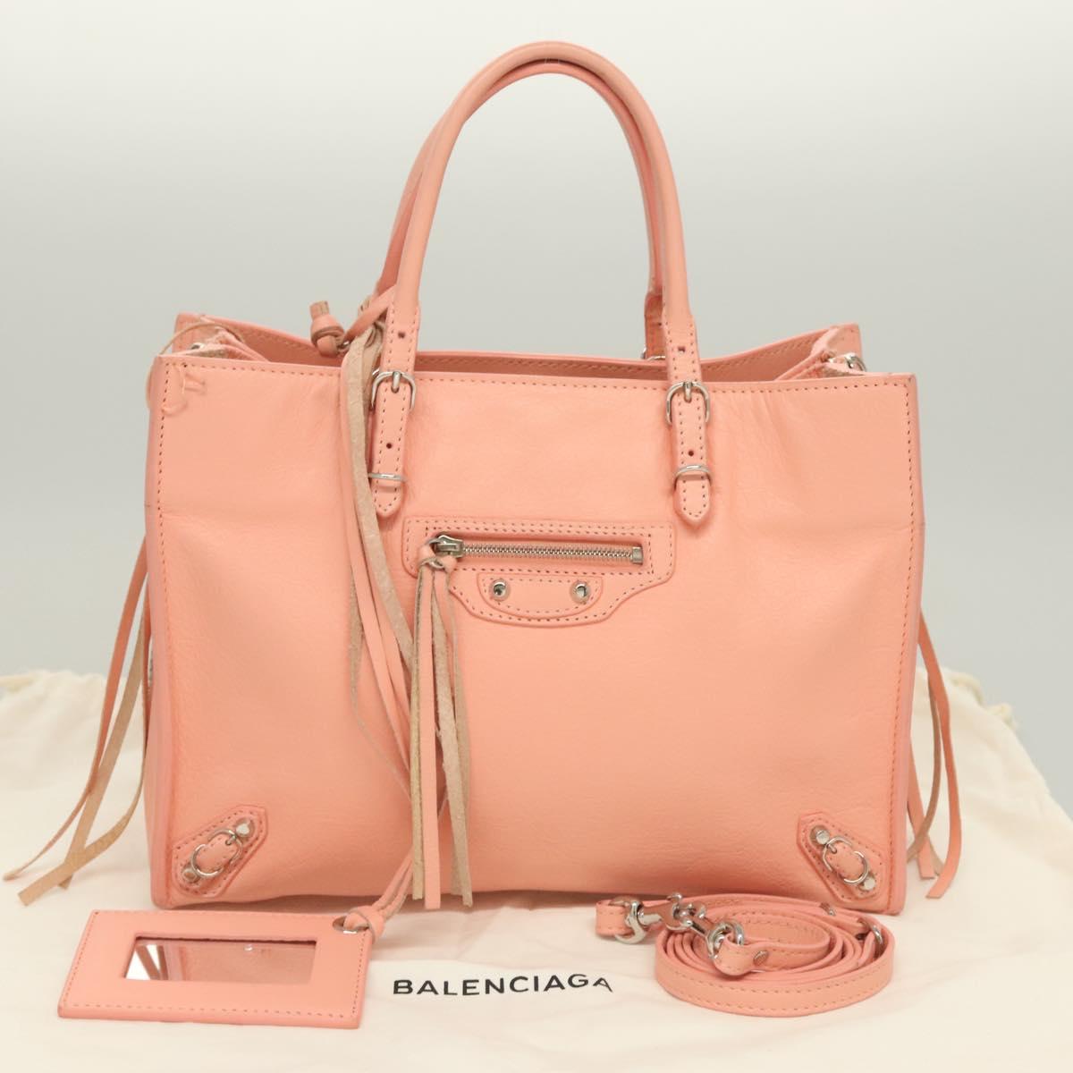 Balenciaga Papier, Pink, Leather, handbag