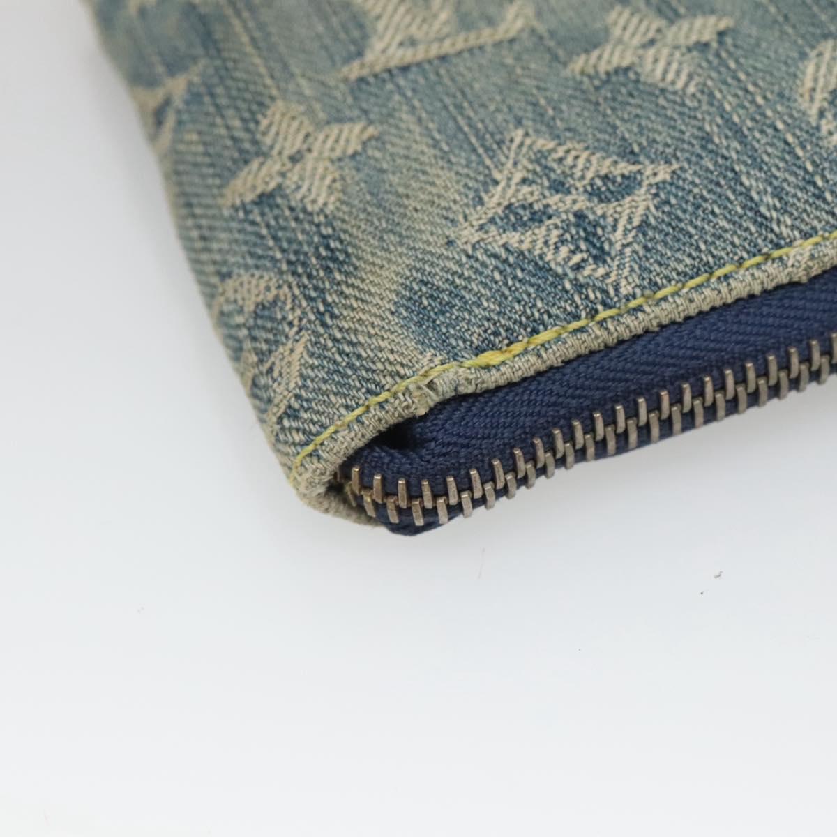 Louis Vuitton Zippy wallet, Blue, Denim - Jeans, wallet