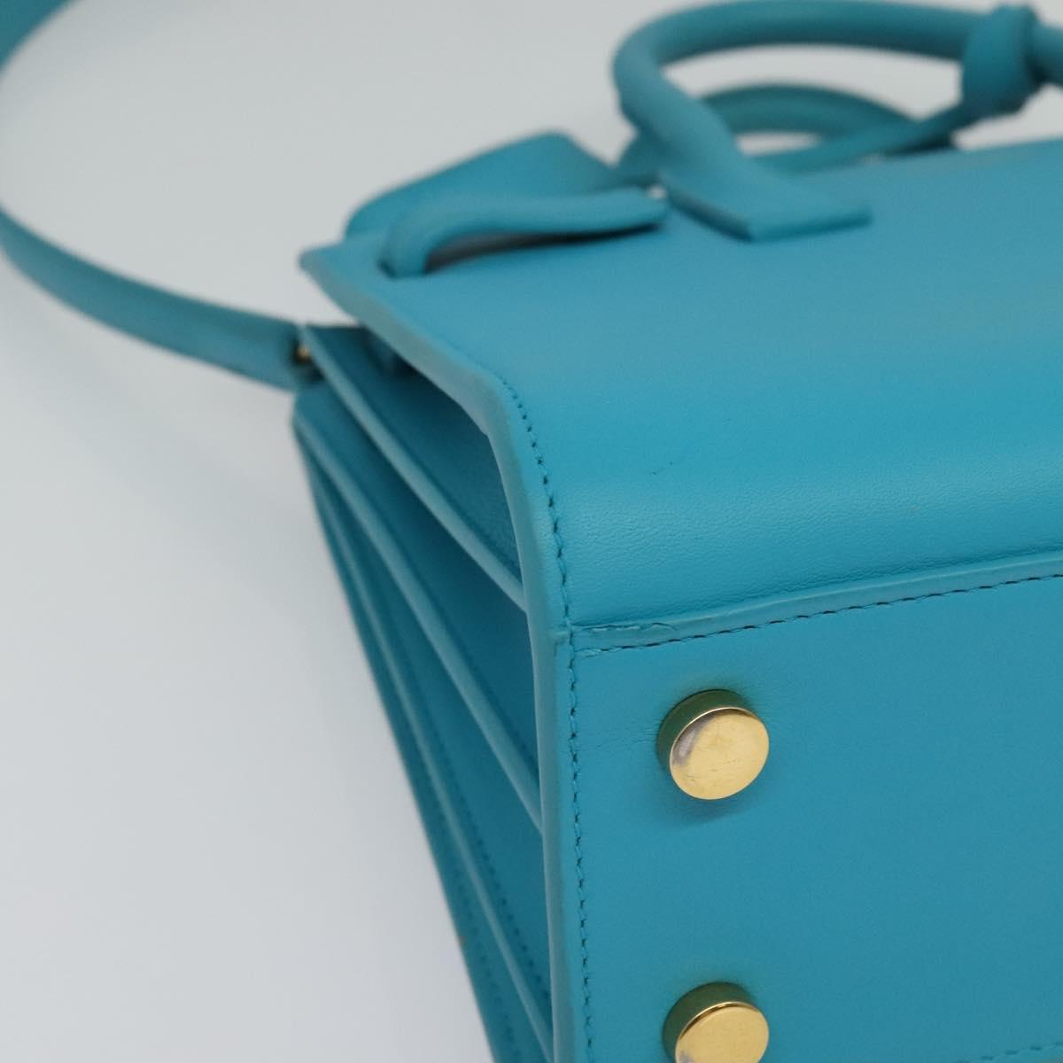 Yves Saint Laurent, Blue, Leather, handbag