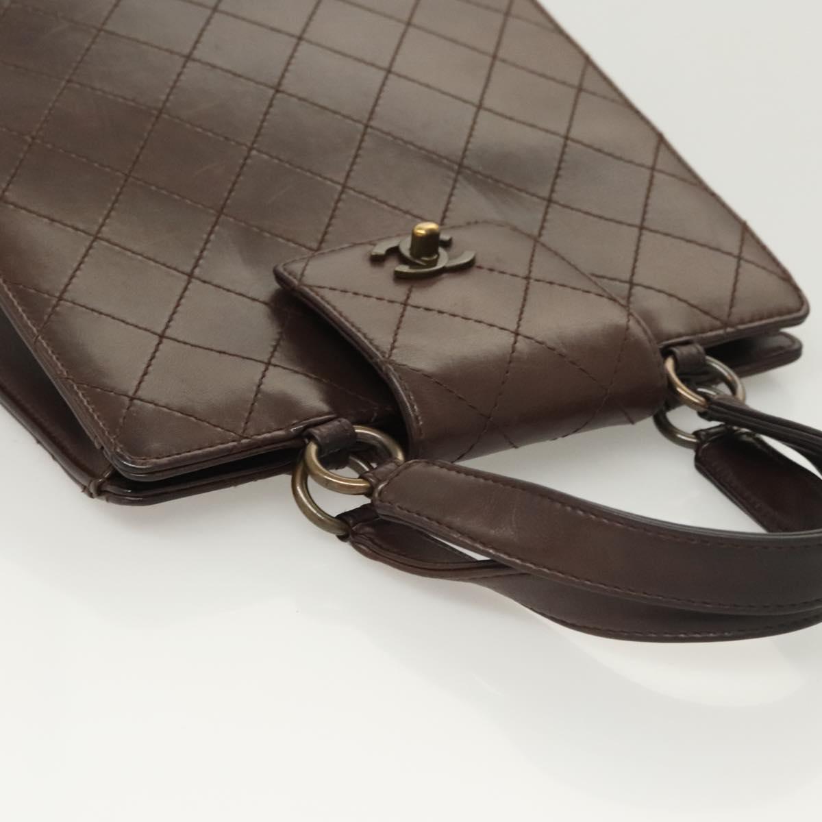 Chanel Coco Mark, Brown, Leather, handbag
