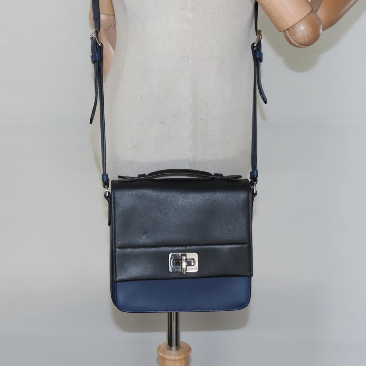 Prada, Black, Leather, shoulder