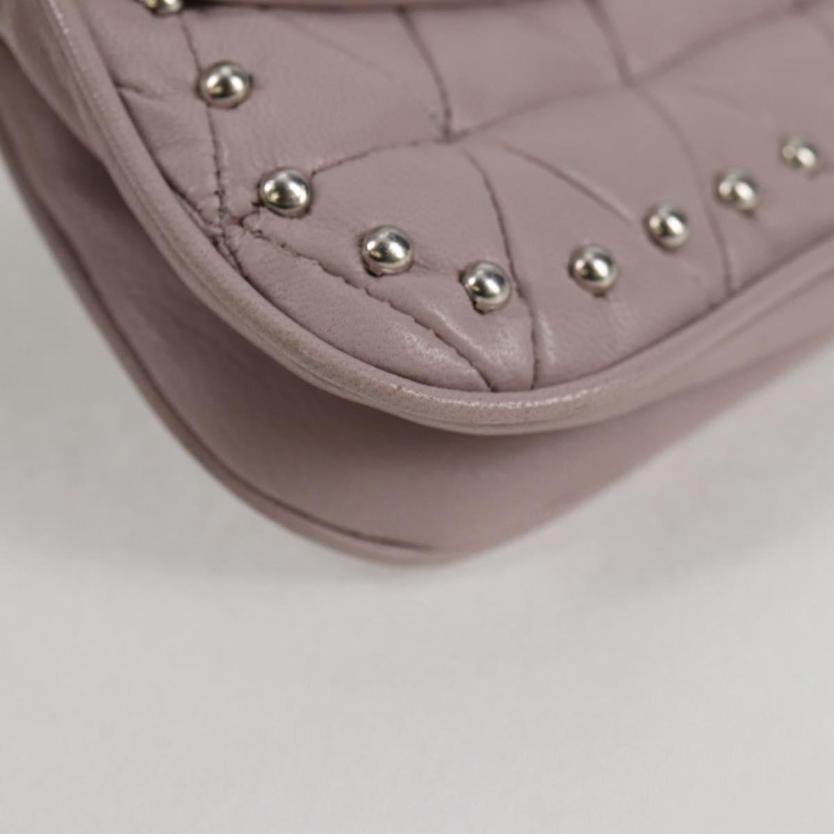 Miu Miu Studded, Pink, Leather, shoulder