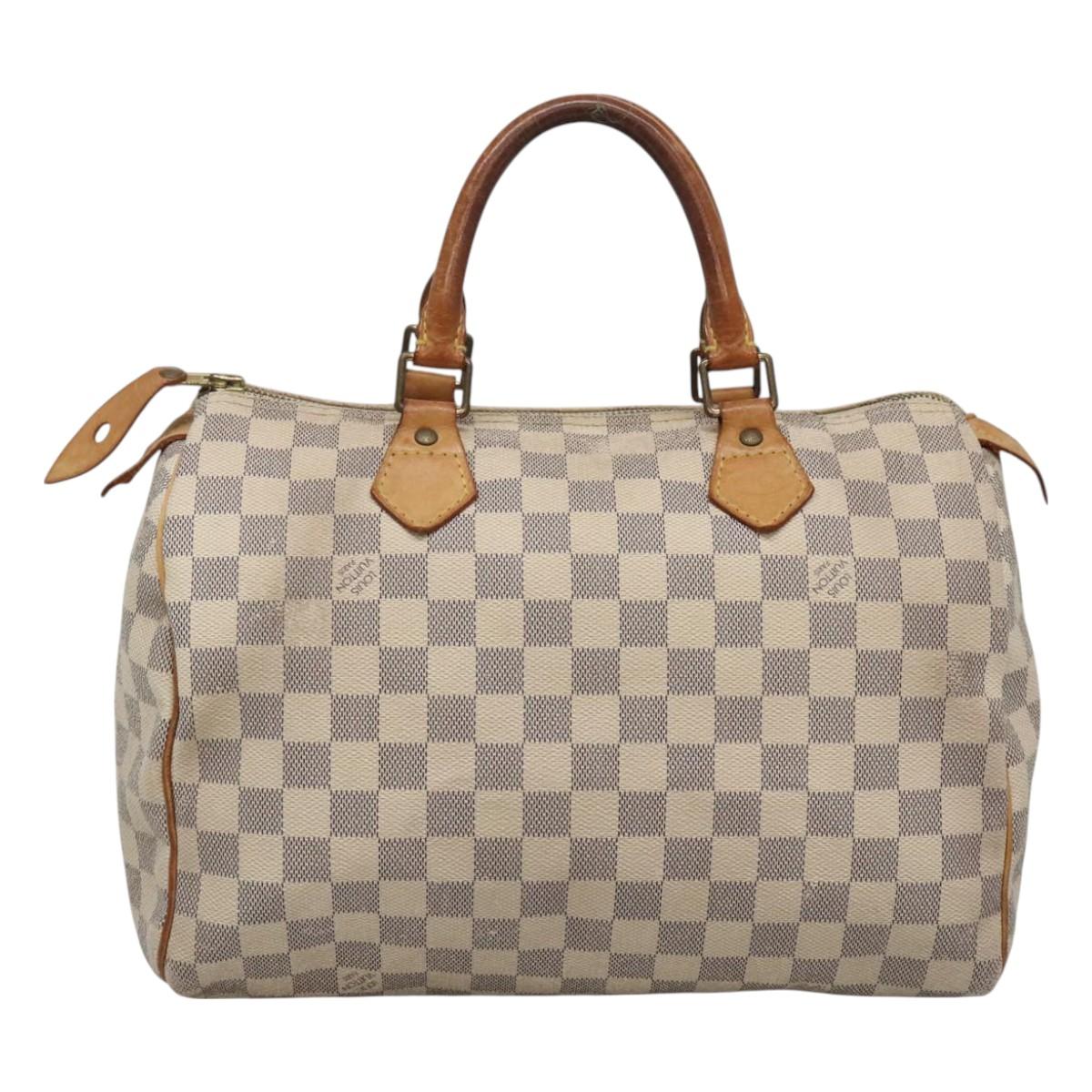 Louis Vuitton Speedy 30, White, Canvas, handbag
