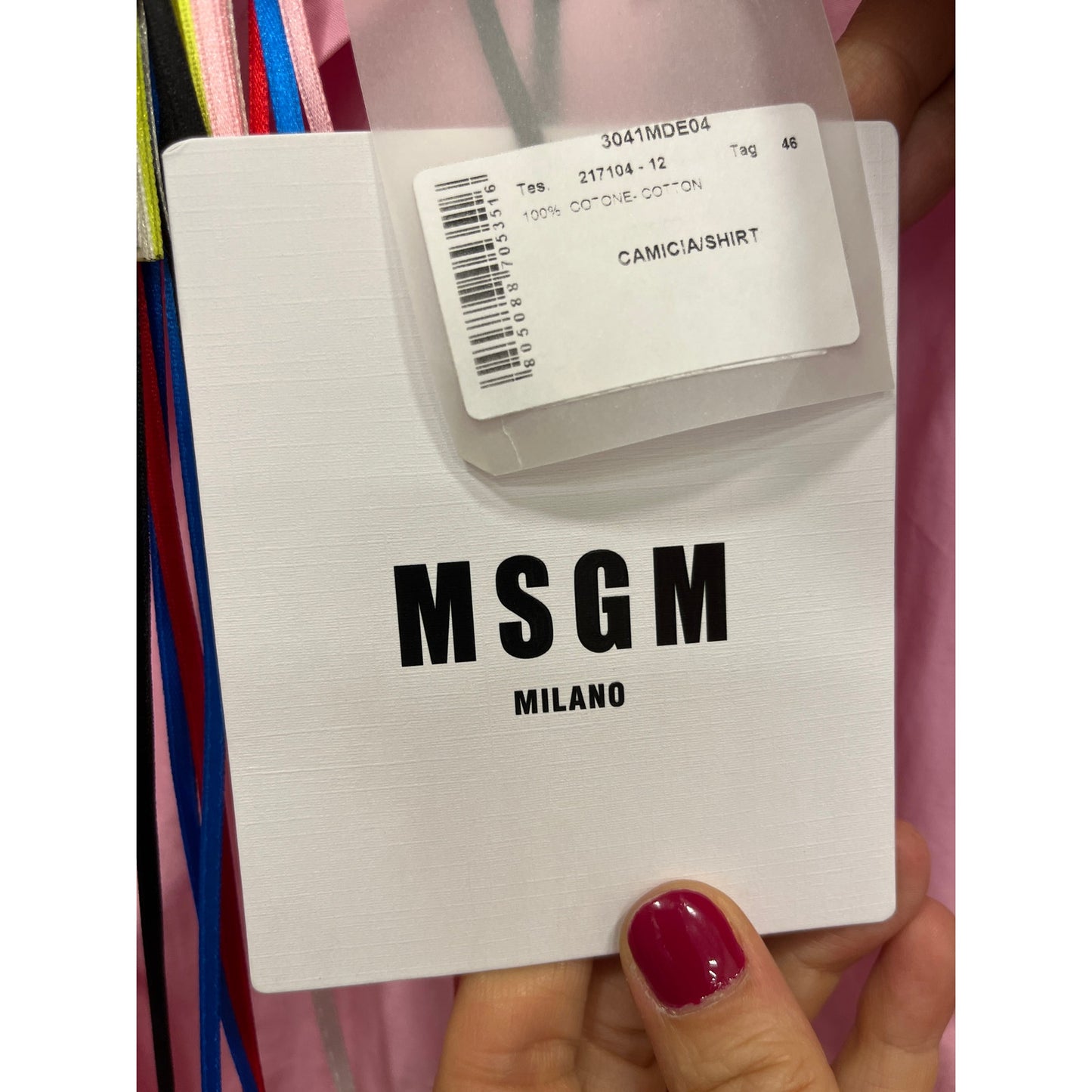 MSGM Μπλούζα Camicia Top 46 IT Ροζ NWT