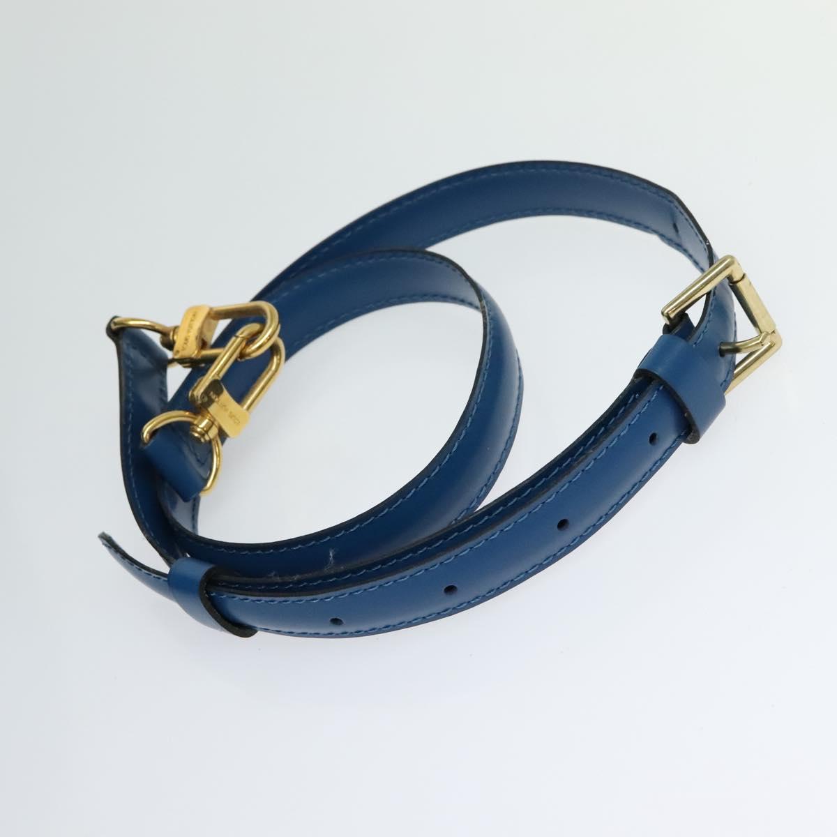 Louis Vuitton Nice, Blue, Leather, handbag