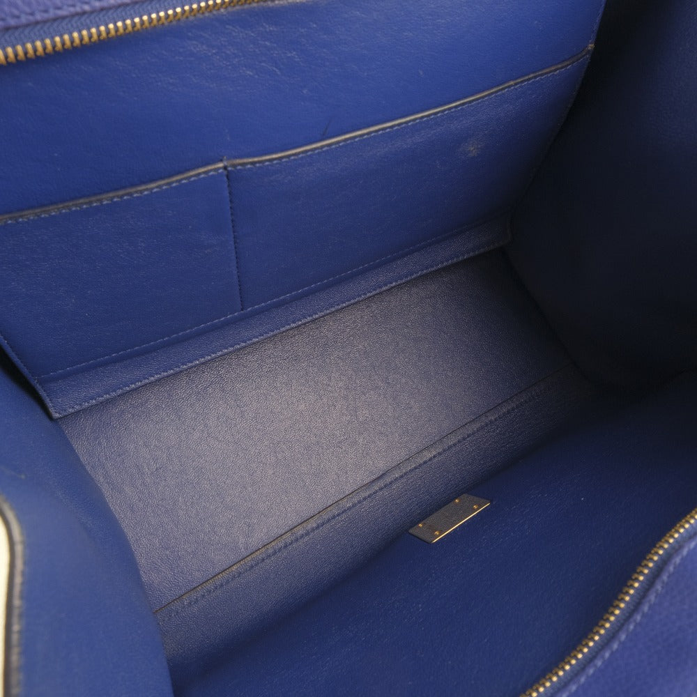 Céline Trapèze, Blue, Leather, handbag