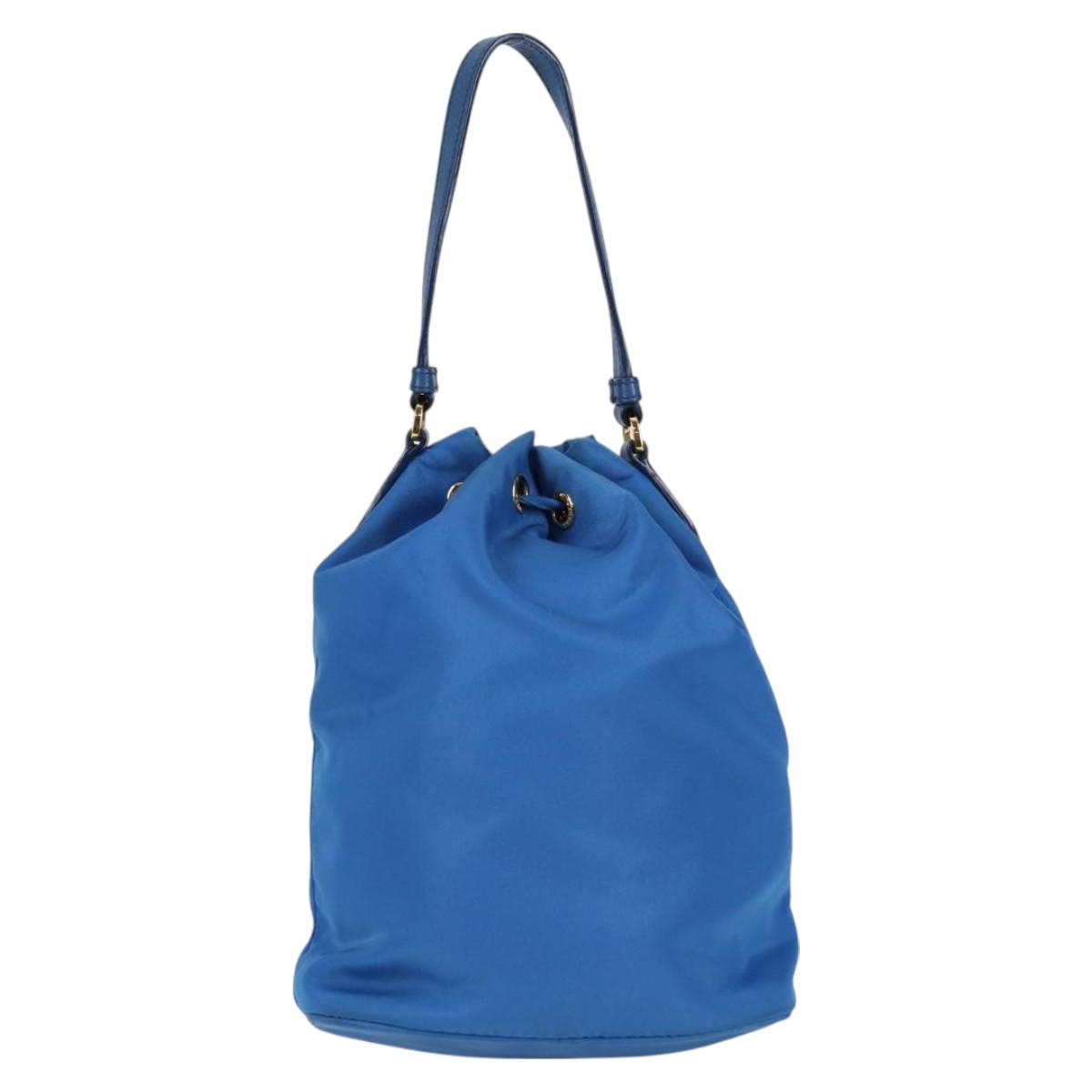 Prada Bucket bag, Blue, NYLON, handbag