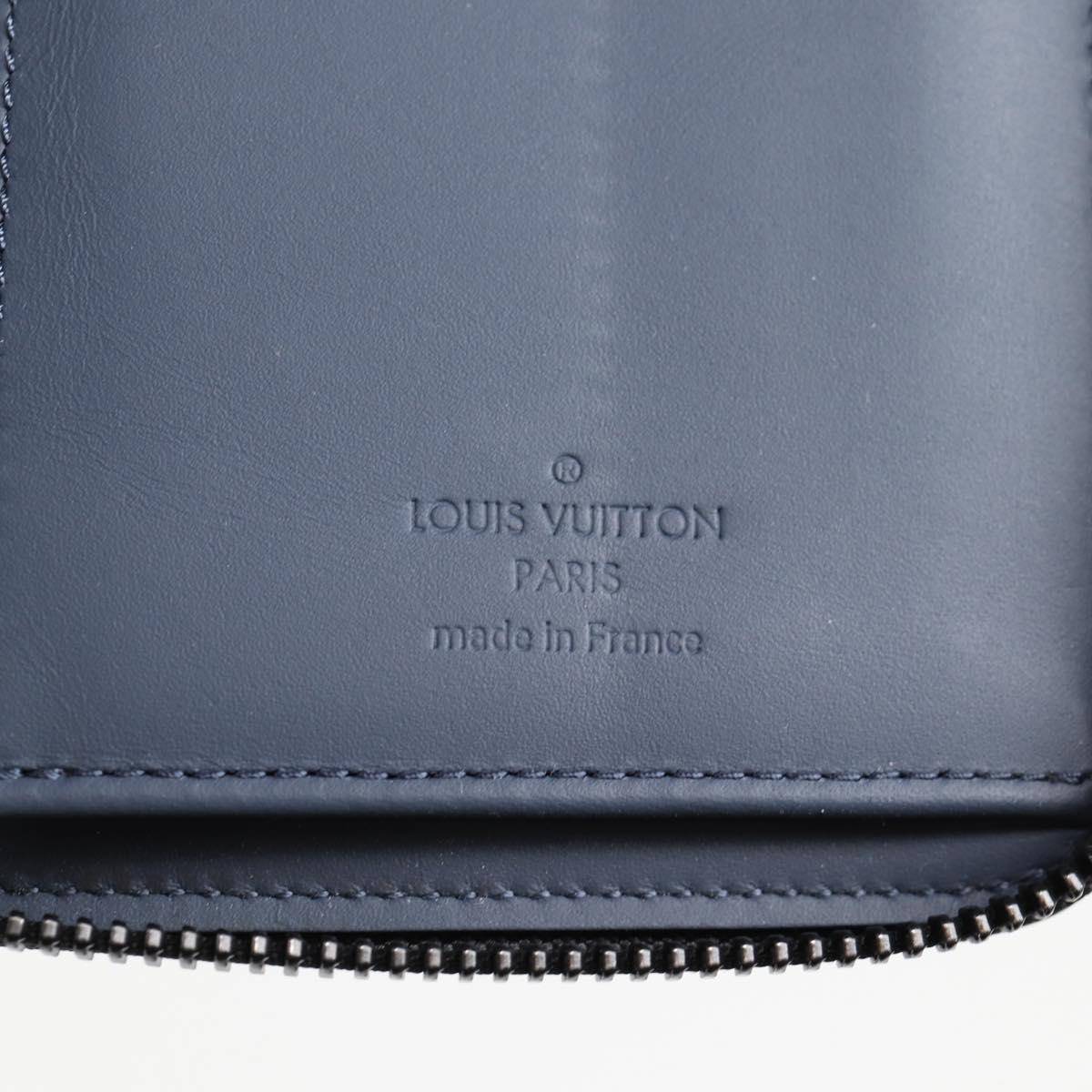 Louis Vuitton Zippy Wallet Vertical, Navy, Leather, wallet