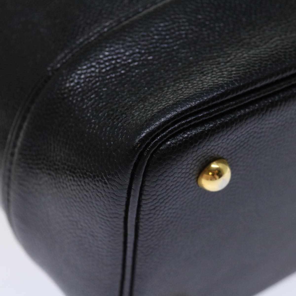 Versace Vanity, Black, Leather, handbag