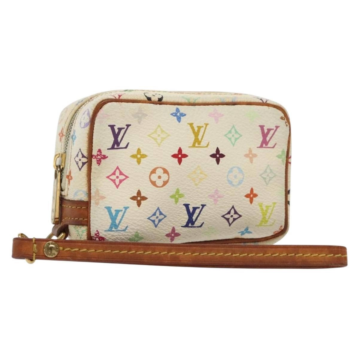 Louis Vuitton Wapity, White, Canvas, clutch