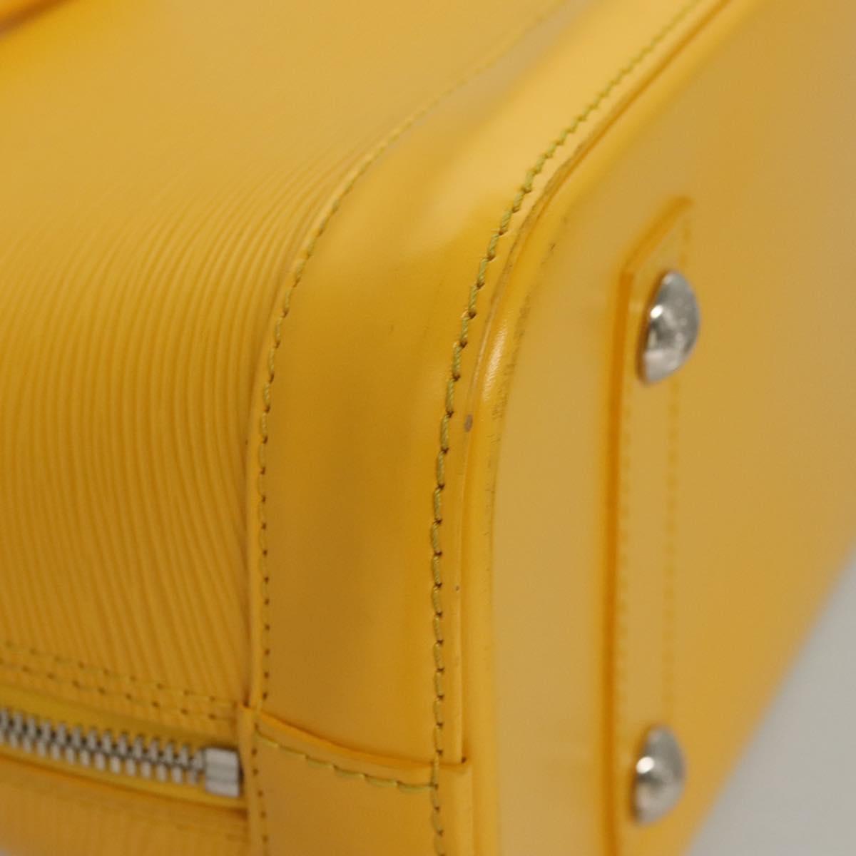 Louis Vuitton Alma, Yellow, Leather, handbag