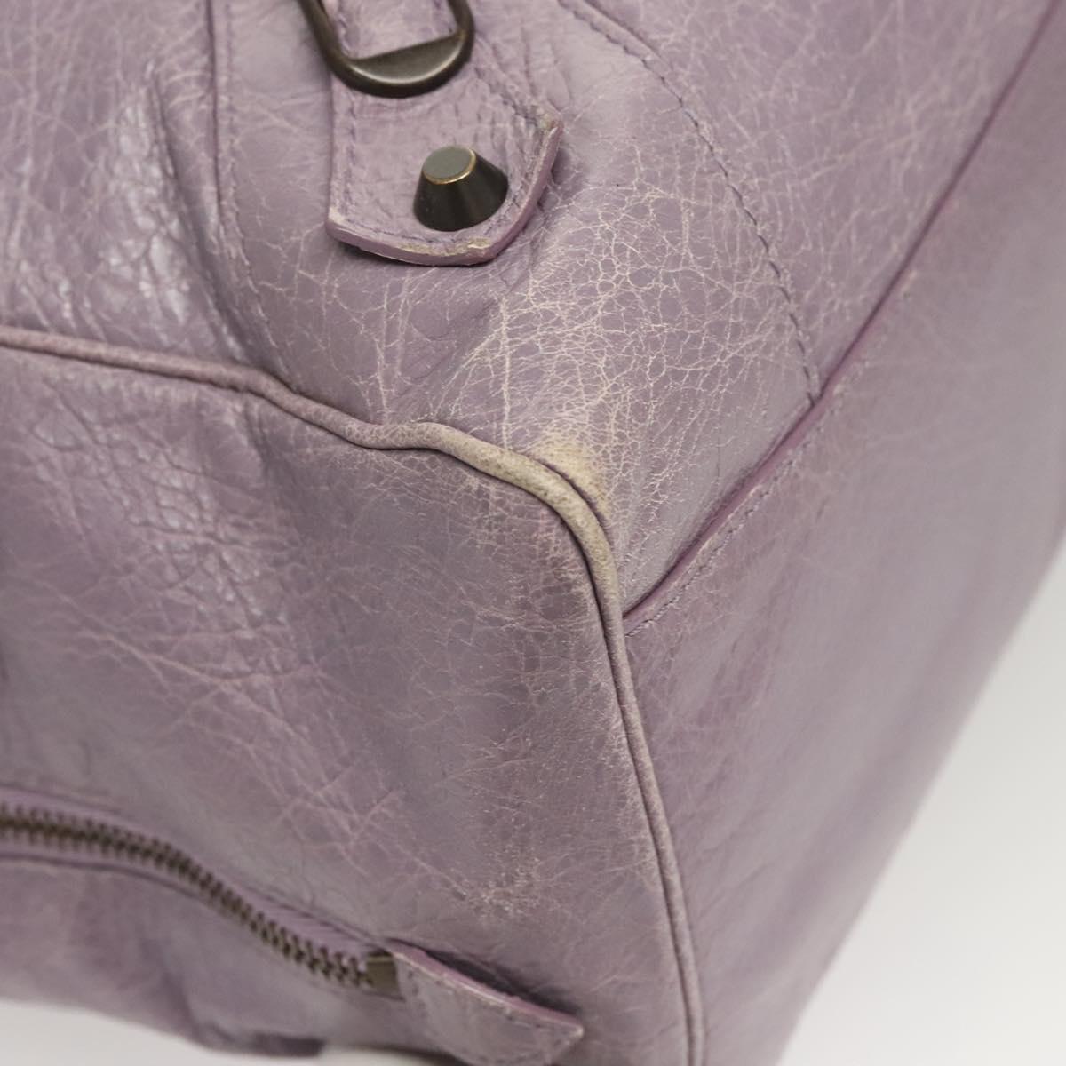 Balenciaga City, Purple, Leather, handbag