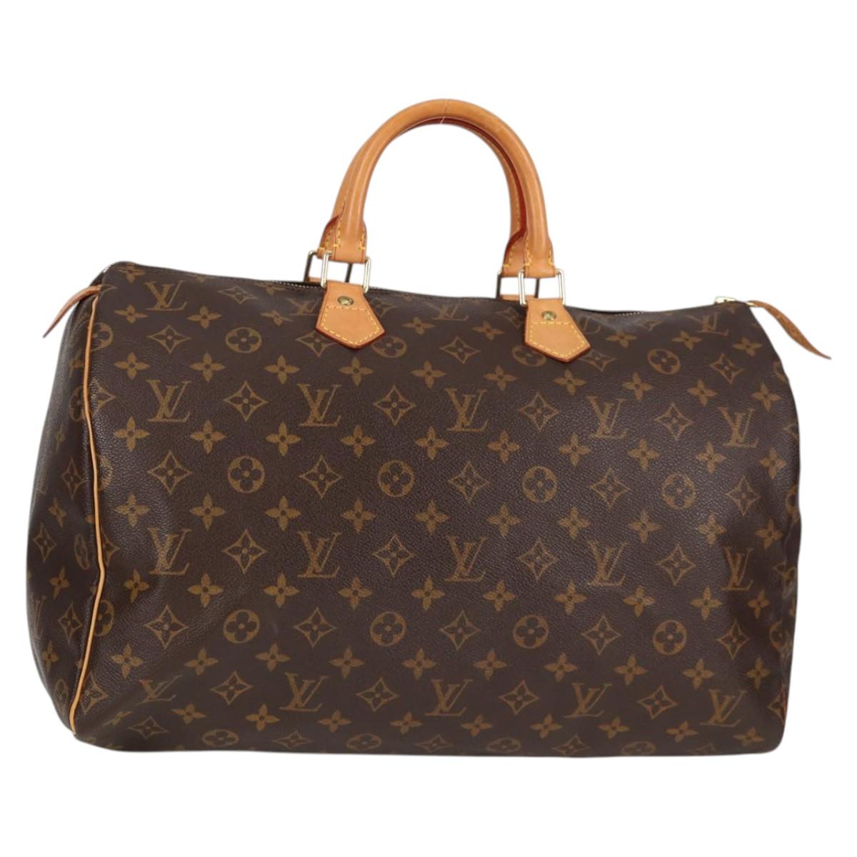 Louis Vuitton Speedy 40, Brown, Canvas, handbag