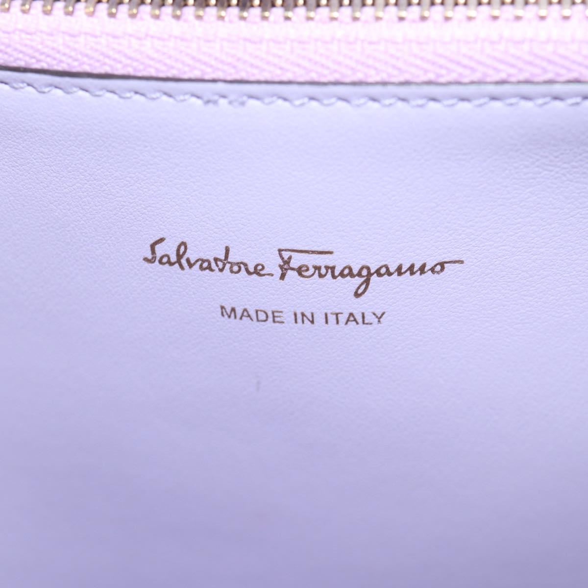 Salvatore Ferragamo Gancini, Purple, Leather, handbag