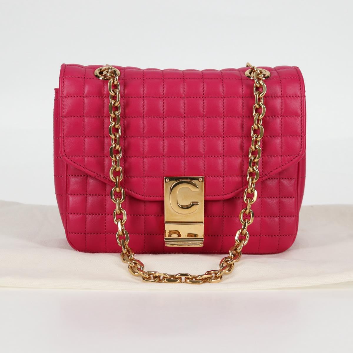 Céline C Bag, Pink, Leather, shoulder