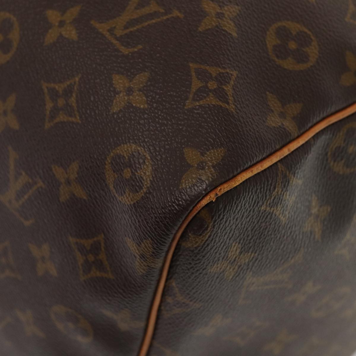 Louis Vuitton Keepall 60, Brown, Canvas, travel