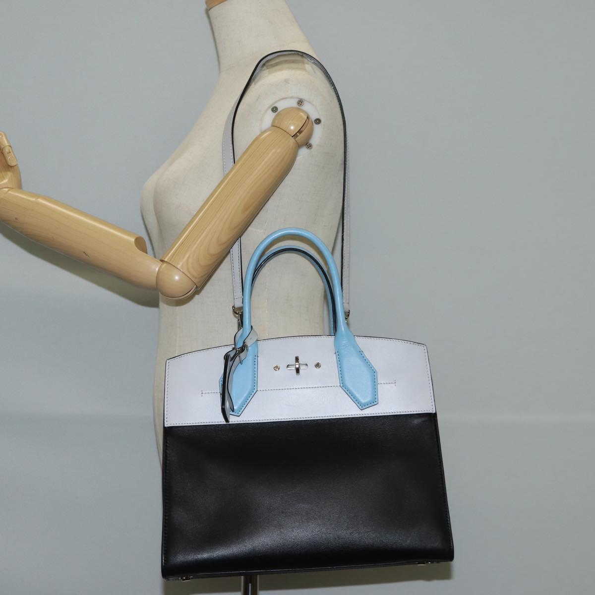 Louis Vuitton Steamer, Black, Leather, handbag