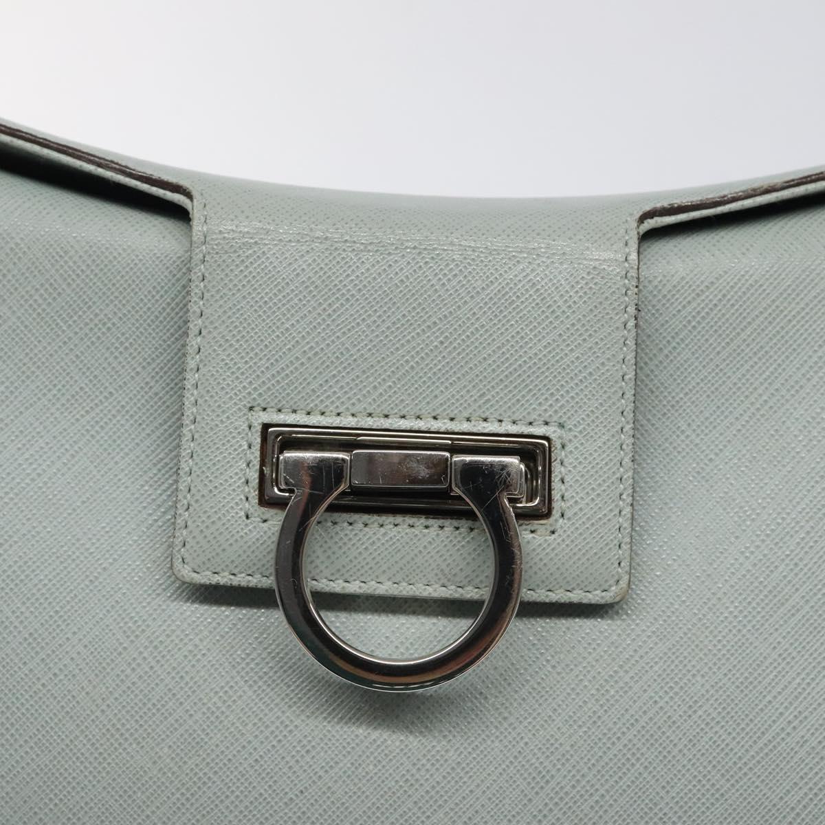 Salvatore Ferragamo Gancini, Blue, Leather, shoulder