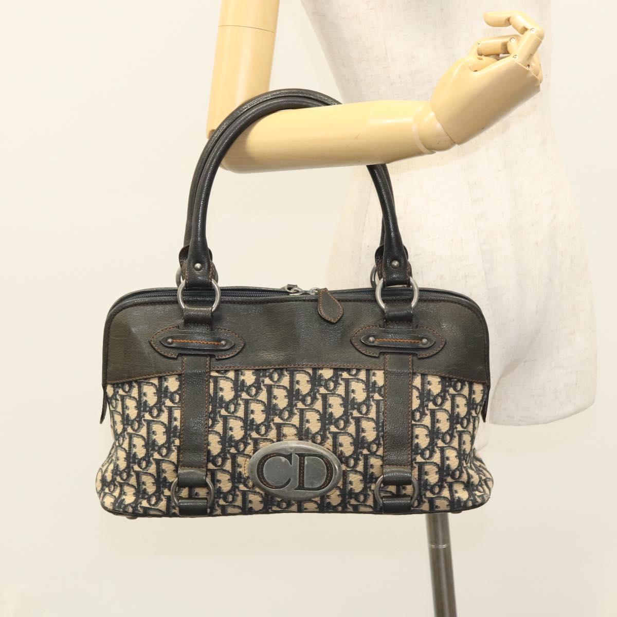 Dior CD, Navy, Canvas, handbag