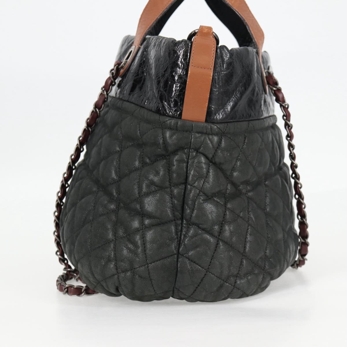 Chanel Cabas, Khaki, Leather, handbag