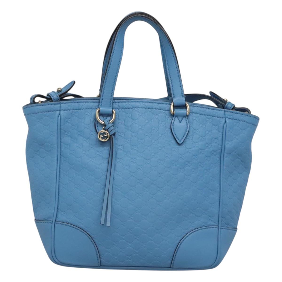 Gucci Micro guccissima, Blue, Leather, handbag