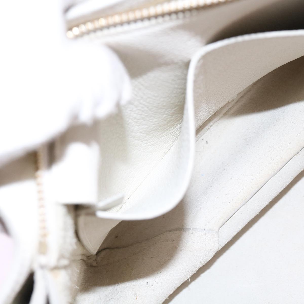 Céline -, White, Leather, shoulder