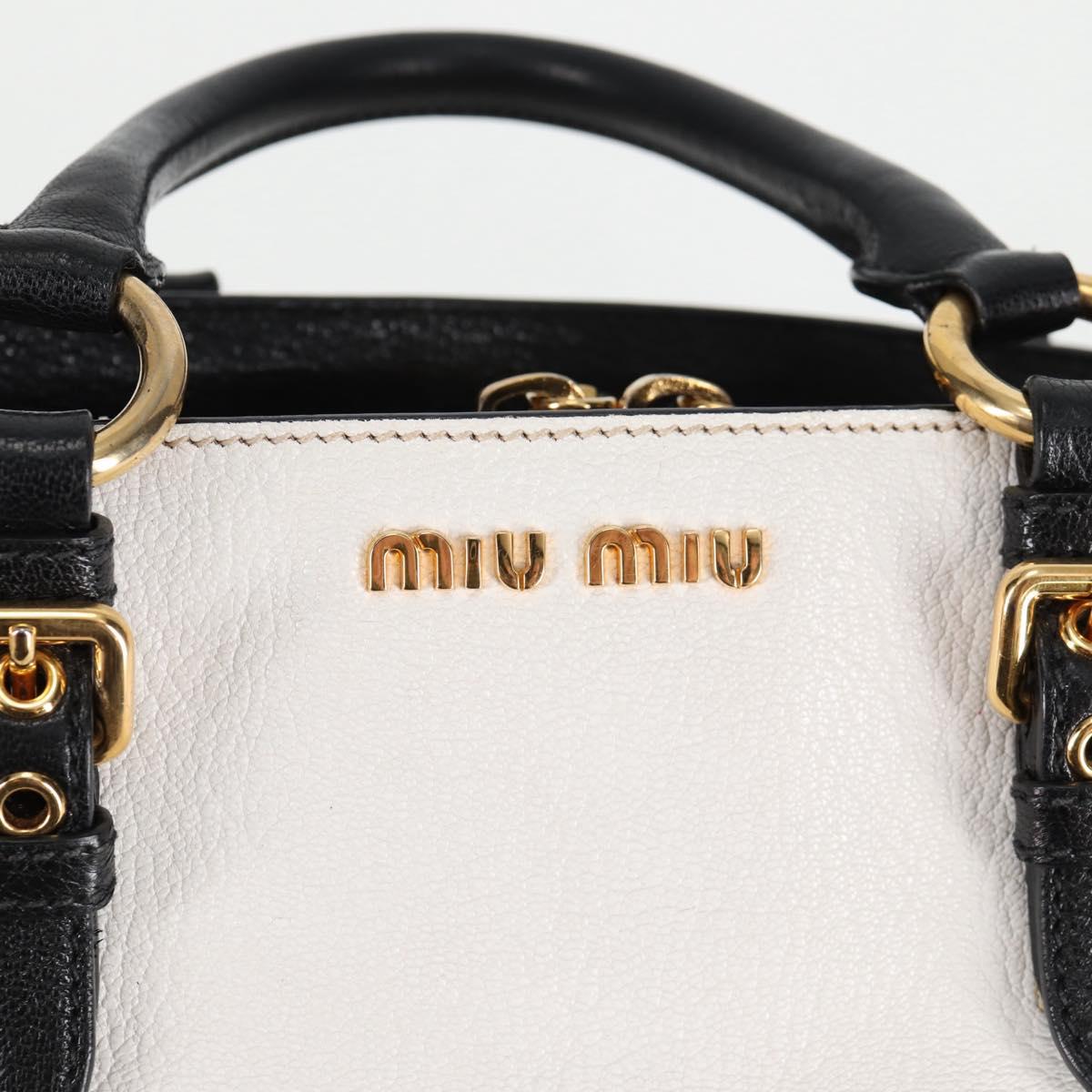 Miu Miu Madras, White, Leather, handbag