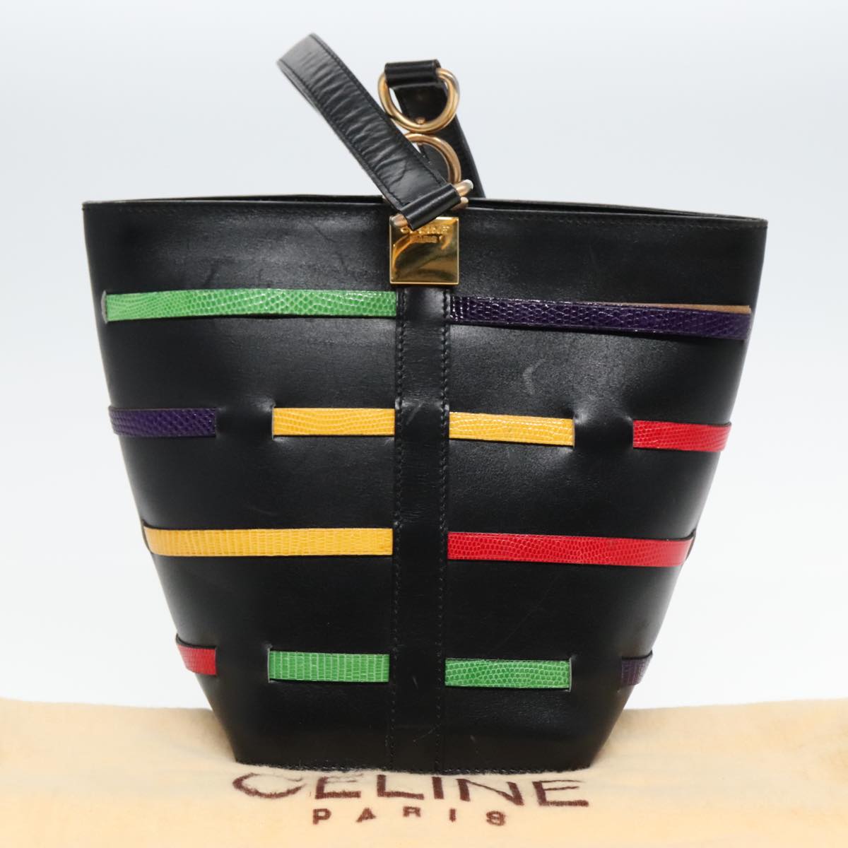 Céline, Black, Leather, shoulder