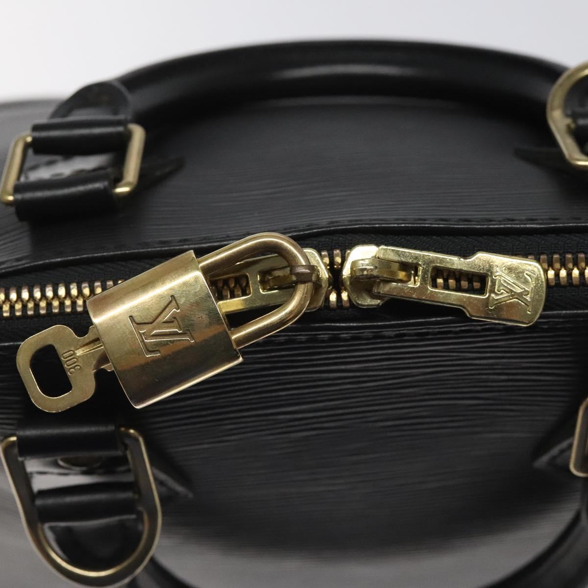 Louis Vuitton Alma, Black, Leather, handbag