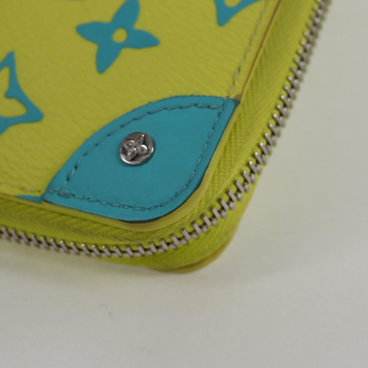 Louis Vuitton Zippy Wallet Vertical, Yellow, Canvas, wallet
