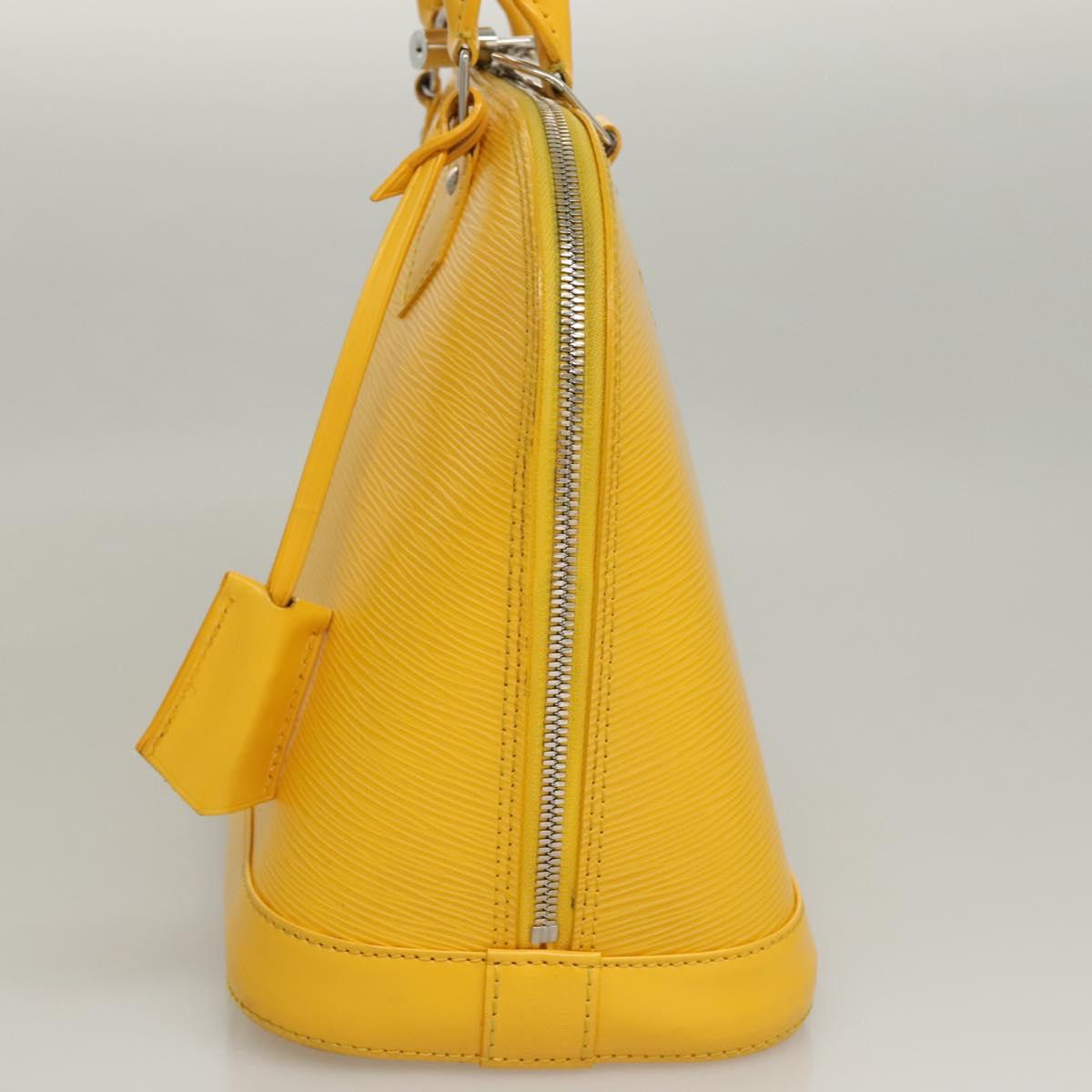 Louis Vuitton Alma, Yellow, Leather, handbag