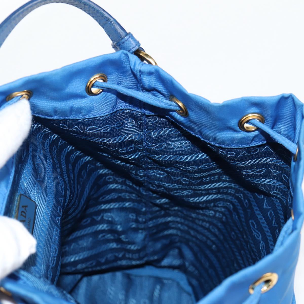 Prada Bucket bag, Blue, NYLON, handbag