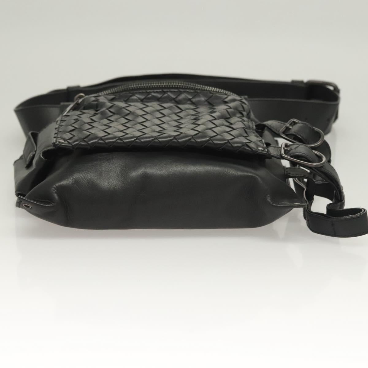 Bottega Veneta Intrecciato, Black, Leather, shoulder