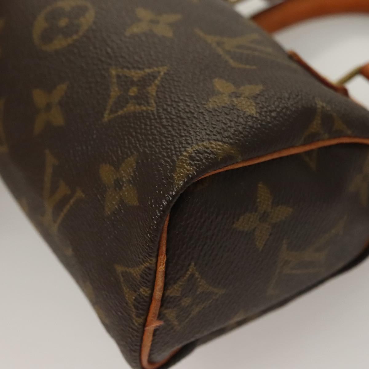 Louis Vuitton Mini speedy, Brown, "CANVAS, LEATHER", handbag