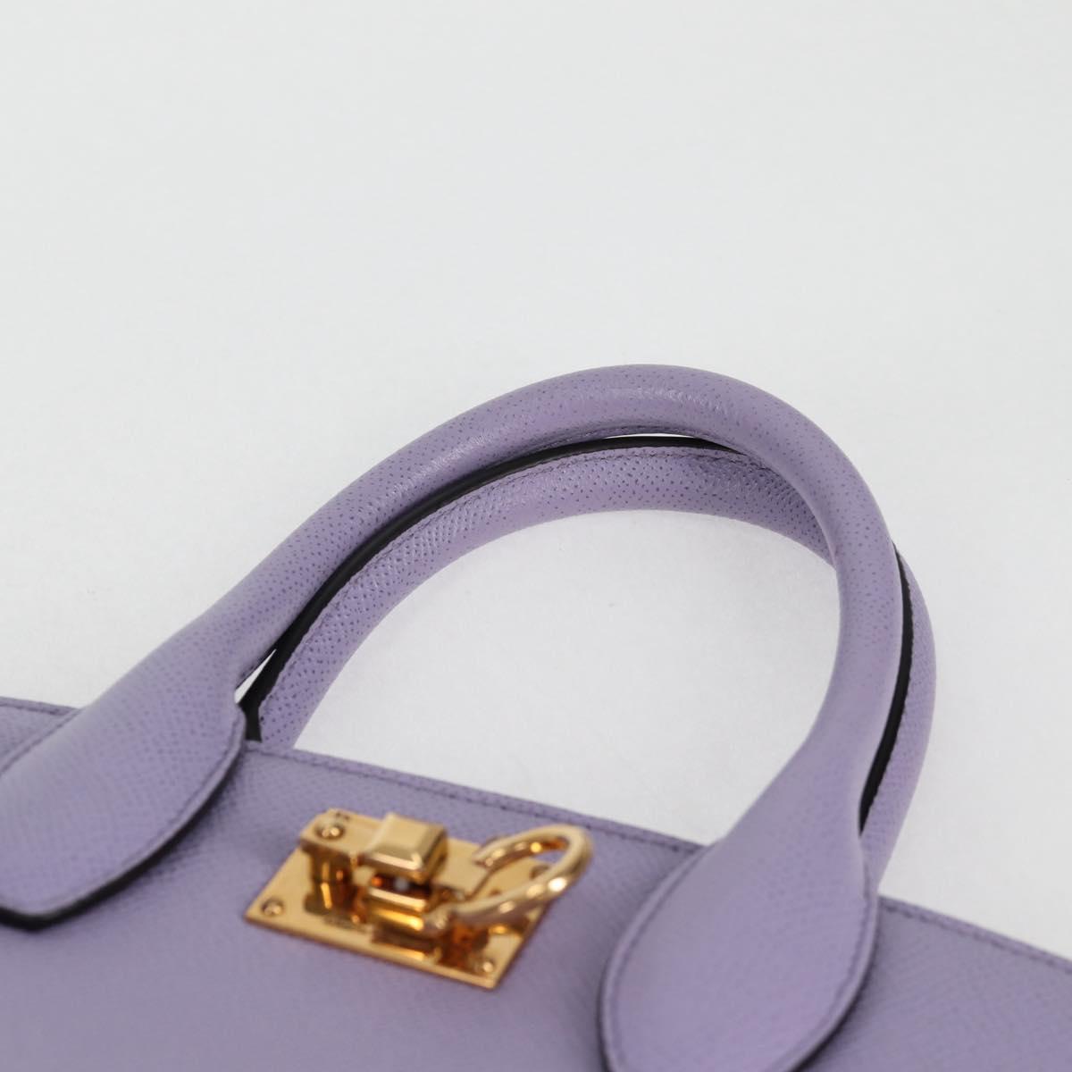 Salvatore Ferragamo Gancini, Purple, Leather, handbag