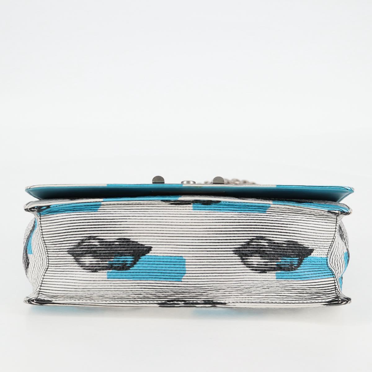 Prada Vitello, Silver, Leather, shoulder