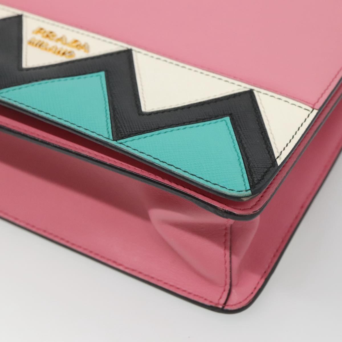 Prada Saffiano, Pink, Leather, shoulder