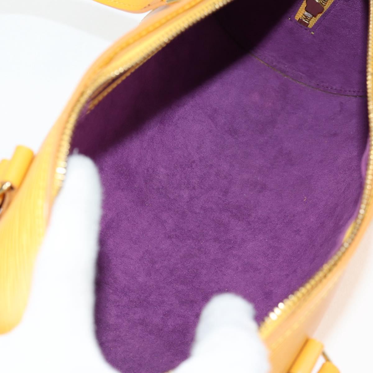 Louis Vuitton Soufflot, Yellow, Leather, handbag