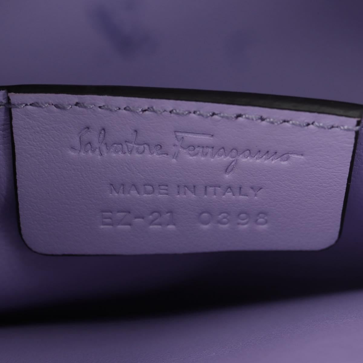 Salvatore Ferragamo Gancini, Purple, Leather, handbag
