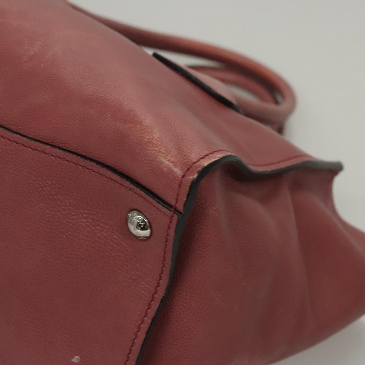 Prada Twin Pocket, Burgundy, Leather, handbag