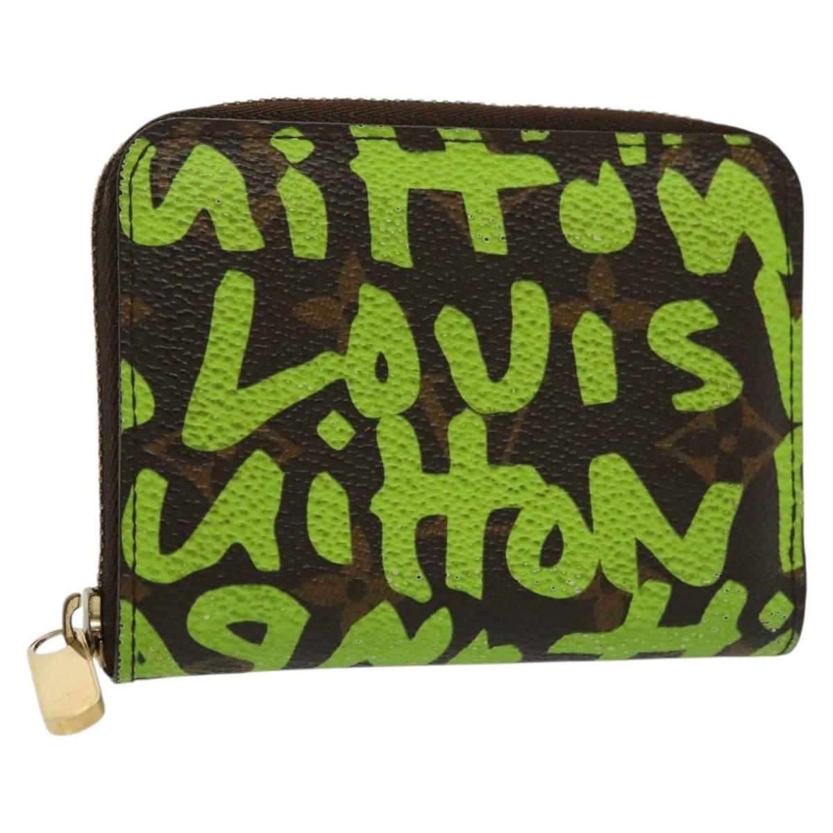 Louis Vuitton Zippy coin purse, Green, Canvas, wallet