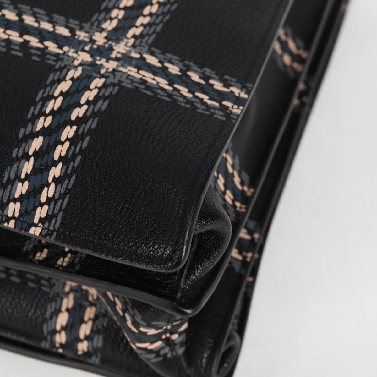 Miu Miu Madras, Black, Leather, tote