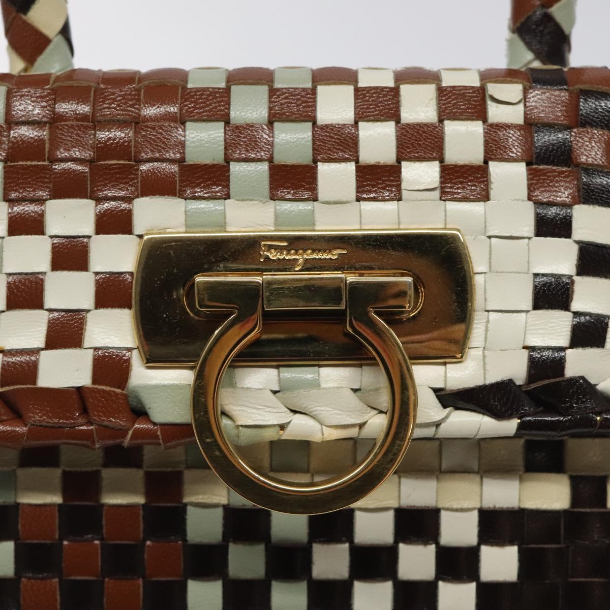 Salvatore Ferragamo Gancini, Multicolour, Leather, handbag