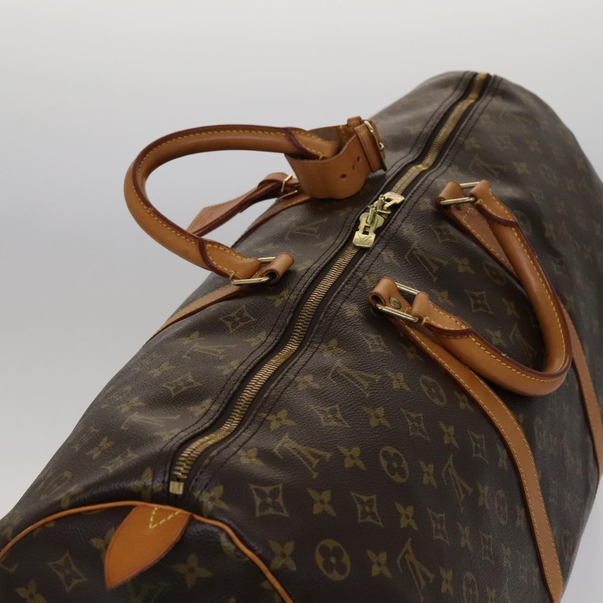 Louis Vuitton Keepall 60, Brown, Canvas, travel