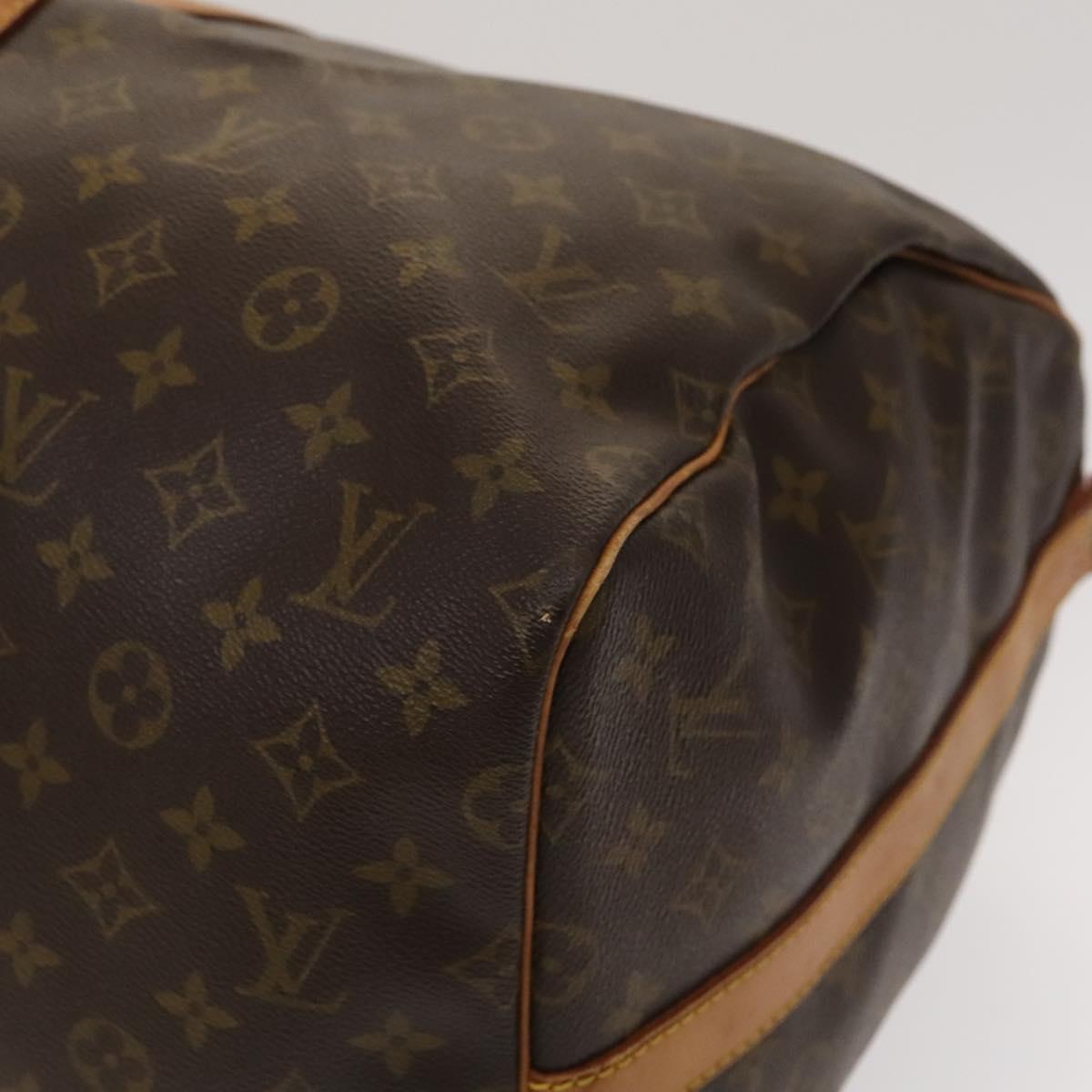 Louis Vuitton Keepall Bandouliere 55, Brown, Canvas, travel