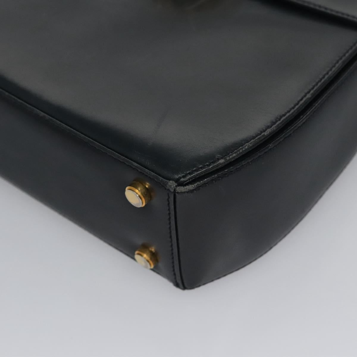 Salvatore Ferragamo Gancini, Black, Leather, handbag