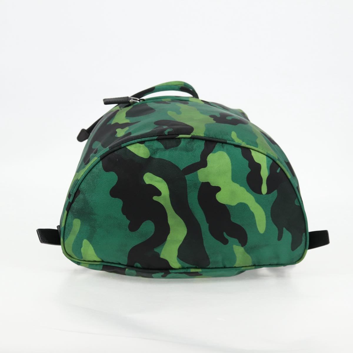 Prada, Green, NYLON, backpack