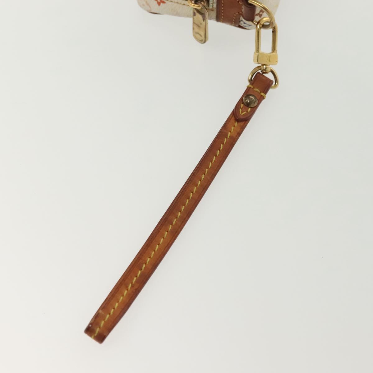 Louis Vuitton Wapity, White, Canvas, clutch